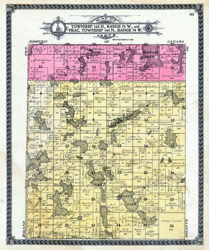 无人,竖图,地图,历史,古董,潜鸟,北达科他州,彩图,地图学
