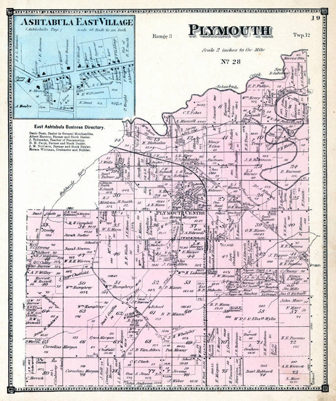 无人,竖图,地图,城镇,历史,古董,俄亥俄州,彩图,东村,地图学