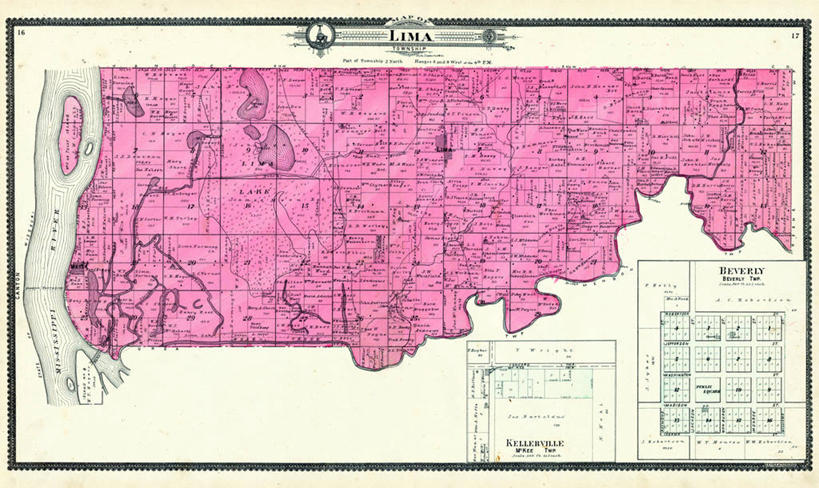无人,横图,地图,历史,古董,伊利诺斯州,彩图,地图学,贝弗利