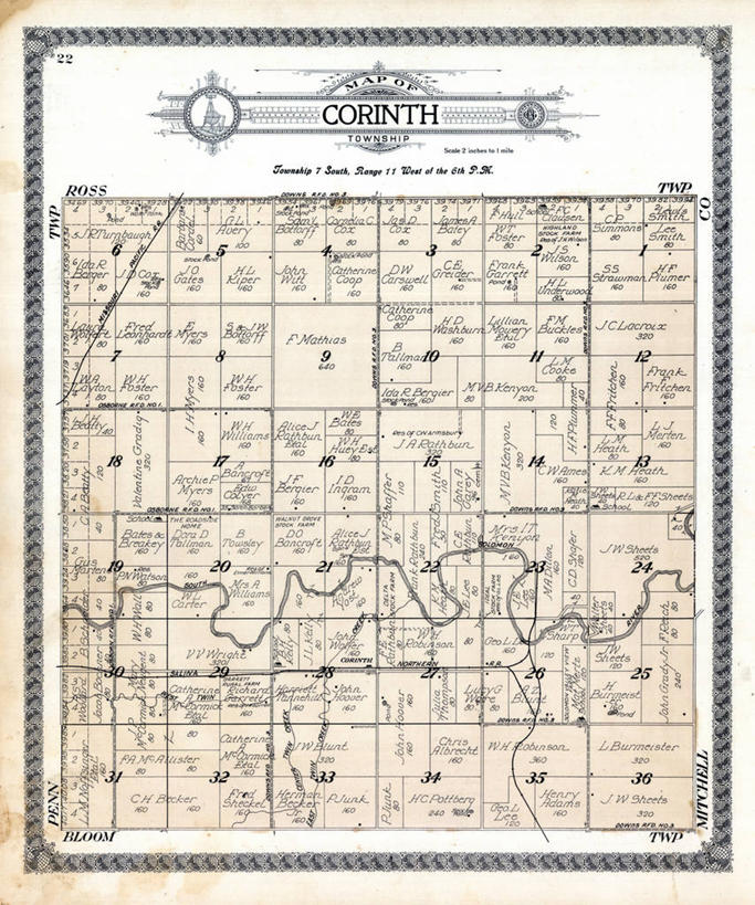 无人,竖图,地图,历史,古董,堪萨斯,科林斯湾,彩图,地图学