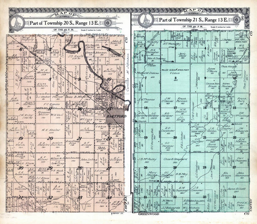 无人,横图,地图,历史,古董,里昂,堪萨斯,彩图,地图学