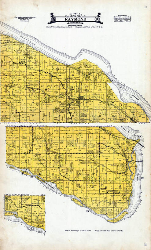 无人,竖图,地图,历史,古董,内布拉斯加,彩图,雷蒙德,地图学