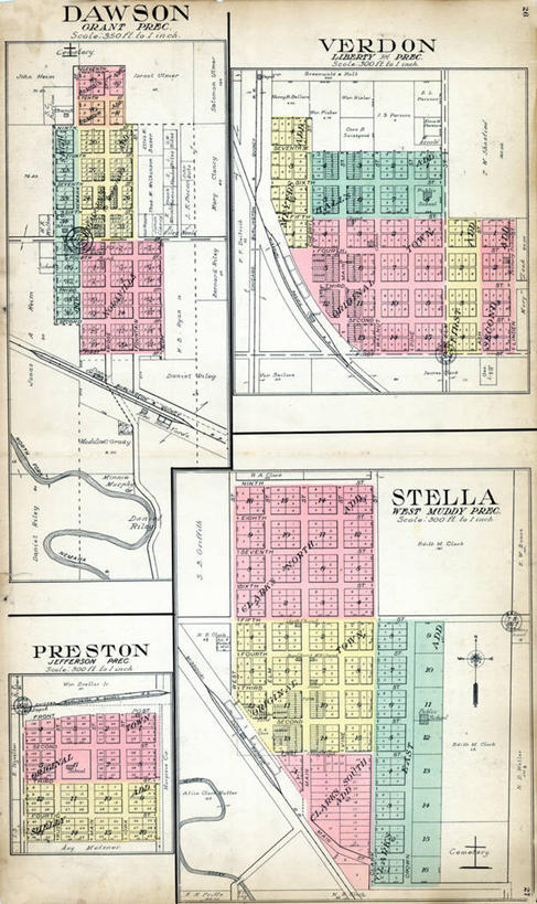 无人,竖图,地图,历史,古董,内布拉斯加,彩图,普雷斯顿,地图学