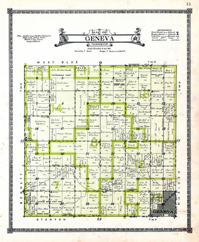 无人,竖图,地图,历史,古董,内布拉斯加,日内瓦,彩图,地图学