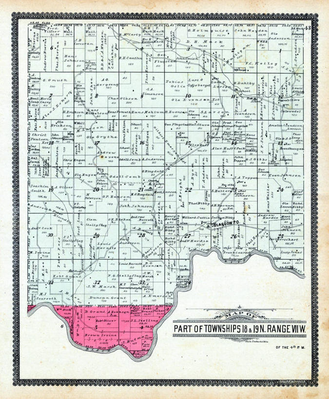 无人,竖图,地图,历史,古董,威斯康星,格拉斯哥,彩图,地图学