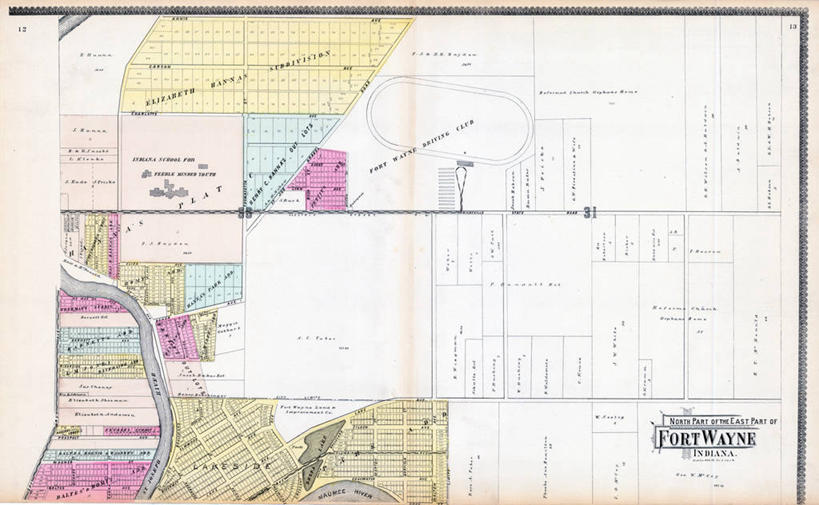 无人,横图,地图,城镇,北,历史,古董,彩图,地图学