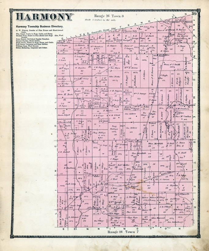 无人,竖图,地图,历史,古董,协调,俄亥俄州,彩图,地图学