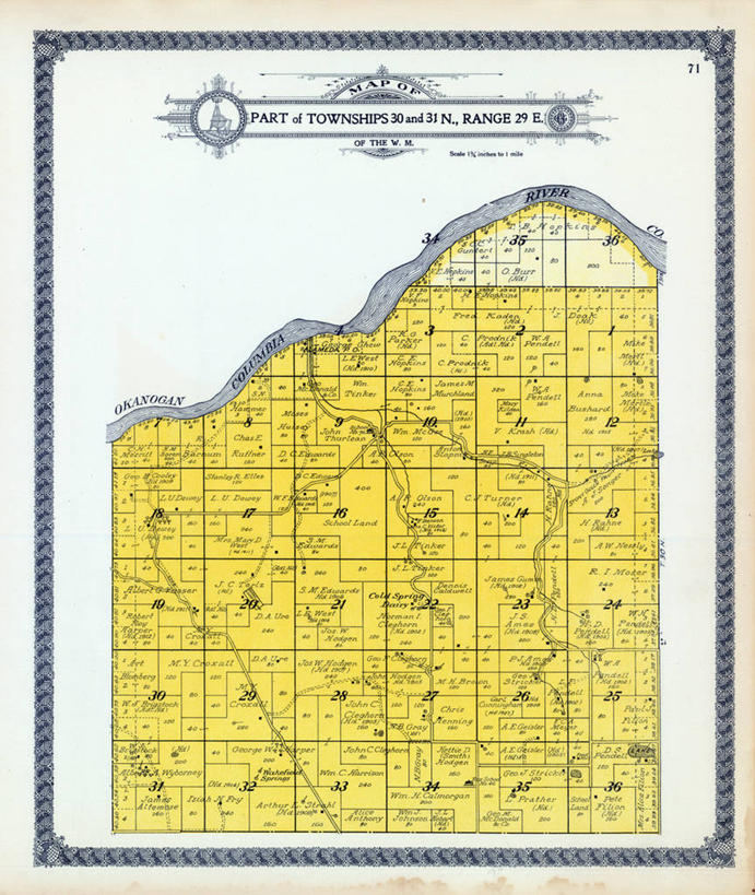 无人,竖图,地图,历史,古董,北美,华盛顿州,哥伦比亚河,彩图,地图学