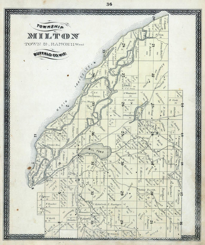 无人,竖图,地图,历史,古董,密西西比河,威斯康星,彩图,地图学