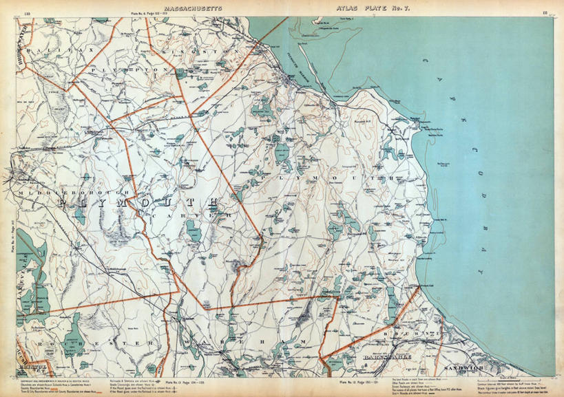 无人,横图,地图,城镇,历史,古董,马萨诸塞,罗切斯特,彩图,地图学