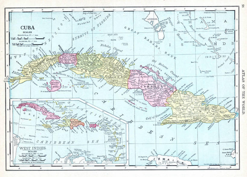 无人,横图,地图,古巴,历史,古董,拉丁美洲,彩图,地图学