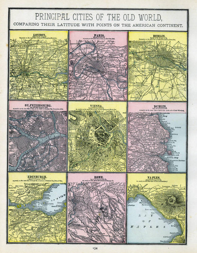 无人,竖图,地图,巴黎,维也纳,城镇,首都,历史,柏林,古董,爱丁堡,彩图,地图学