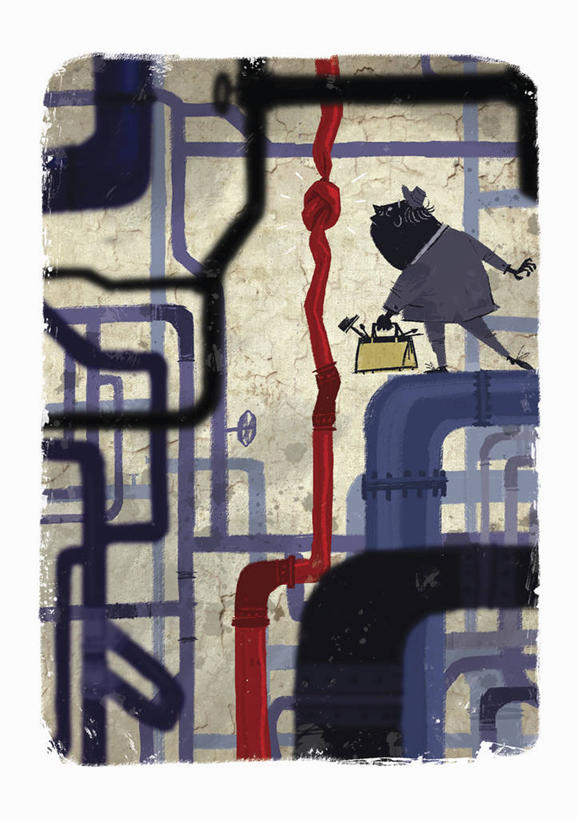 成年人,一个人,商务人士,商务男性,站,竖图,插画,室内,衬衫,商务,数码,科技,仅一个男性,阴影,套装,检查,工作,网络,高光,几何,计算机图形,联系,合成,图画,拿着,设备,管道,水管,画,物品,背面,红色,看,职业,工具箱,探索,排水沟,块状,修理,电脑合成图,数码合成图,合成图,商务装,问题,漫画,工薪阶层,计算机制图,写实,具体,具象,解决,男人,白领,管道工,上班族,彩图,衬衣,好奇心