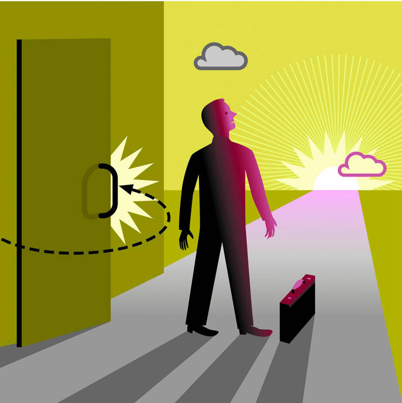 成年人,中年人,一个人,商务人士,商务男性,站,竖图,方图,插画,室外,白天,留白,衬衫,商务,快乐,旅途,数码,科技,日出,日落,太阳,门,日光,仅一个男性,仅一个人,仅一个中年男性,阴影,套装,网络,公文包,小路,黎明,高光,几何,计算机图形,合成,图画,方向,刺激,画,背面,风景,惊奇,明亮,电脑合成图,数码合成图,合成图,成就,商务装,剪影,漫画,工薪阶层,渴望,写实,具体,具象,开除,开端,男人,男性,中年男性,白领,上班族,彩图,衬衣,旅行,机遇,裁员