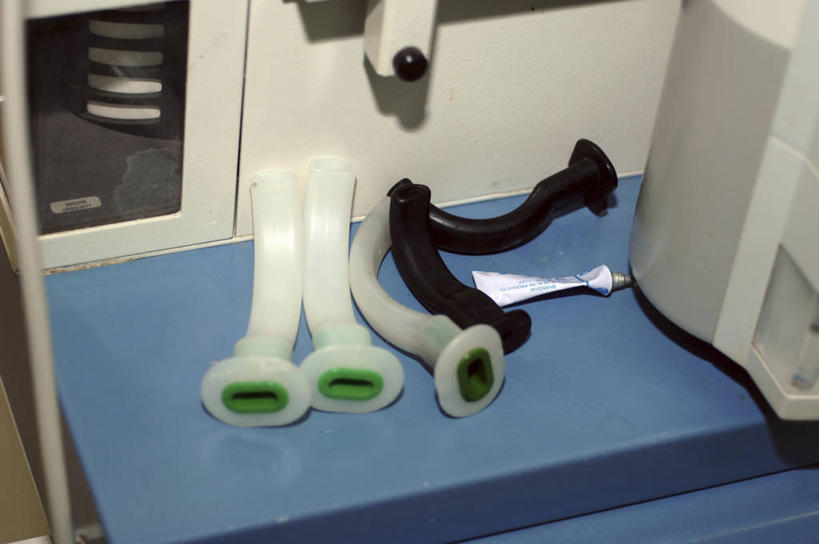 无人,横图,俯视,室内,塑胶,架子,四个,摄影,手术室,医疗器械,呼吸系统,彩图,高角度拍摄