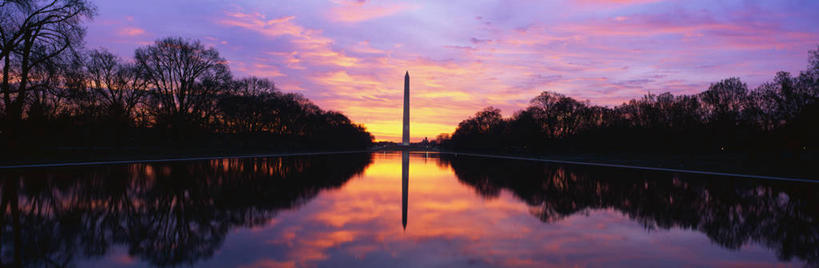 无人,横图,全景,室外,夜晚,日落,城市,建筑,美国,对称,首都,历史,地标建筑,摄影,华盛顿特区,彩图