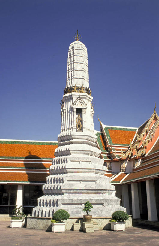 无人,寺庙,竖图,室外,白天,建筑,曼谷,泰国,首都,摄影,宗教,佛教,宗教建筑,万里无云,卧佛寺,彩图