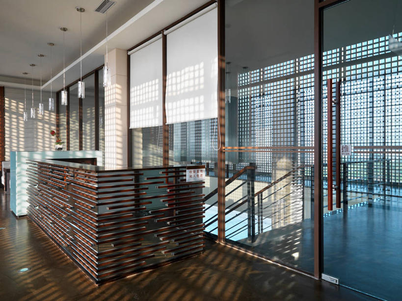 无人,栏杆,横图,室外,白天,建筑,日光,亚洲,树荫,百叶帘,建造