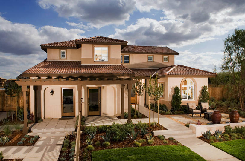 无人,家,横图,室外,白天,建筑,日光,美国,房屋,人行道,建造,北美,加利福尼亚,弗雷斯诺