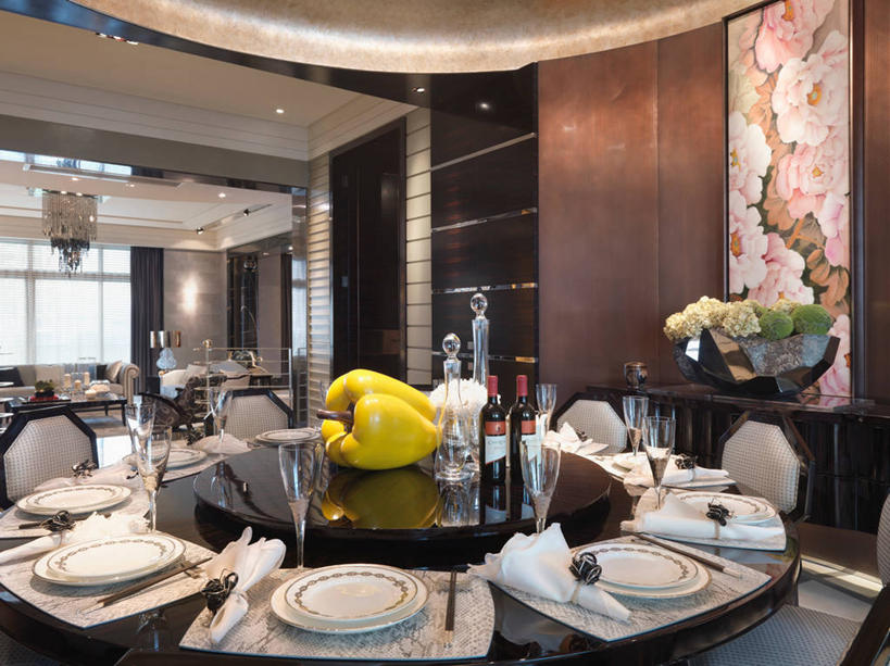 无人,家,横图,室内,白天,餐桌,家具,桌子,建筑,上海,日光,亚洲,装饰,饭厅,现代,装饰物,建造,高雅,巨人,当代