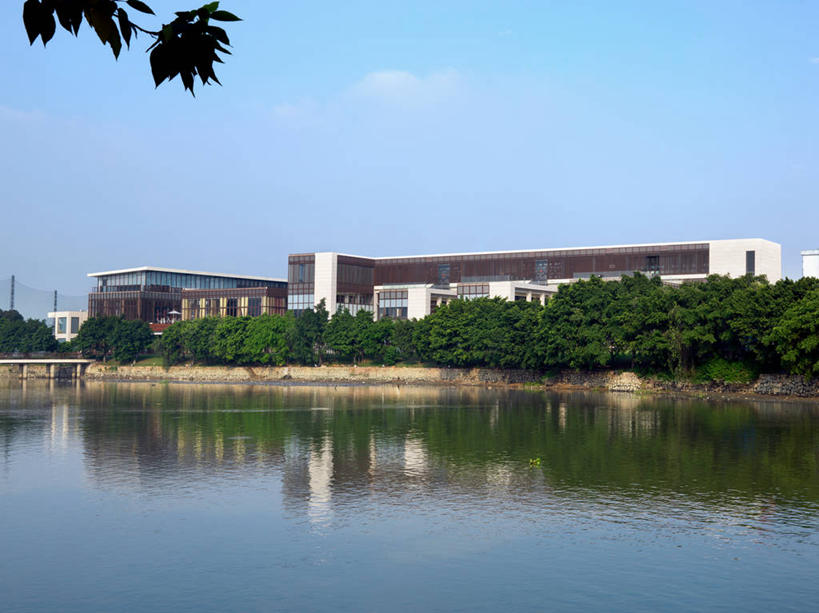 无人,横图,室外,白天,留白,湖,水,建筑,日光,亚洲,现代,自然,建造,环境