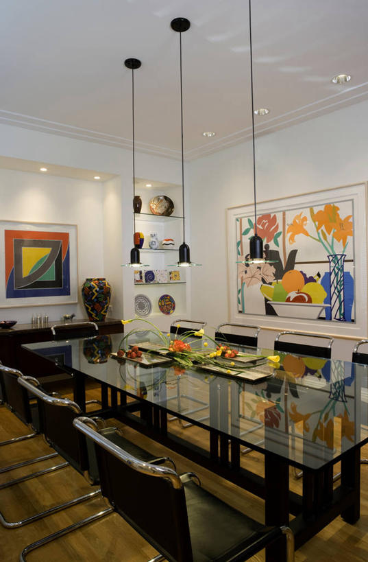 吃饭,地板,雕塑,饭厅,皮革,现代,灯具,陶器,模具,收集,铬合金,当代,塑造