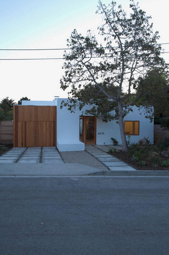 无人,家,竖图,建筑,美国,木制,房屋,正门,人行道,车道,现代,树,绿色,北美,加利福尼亚,大猩猩,圣芭芭拉,当代