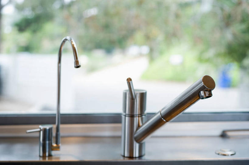 无人,家,横图,室内,白天,厨房,窗户,建筑,日光,美国,水龙头,现代,建造,北美,加利福尼亚,厨房水槽