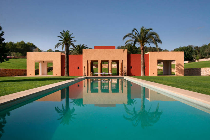 无人,游泳池,露台,横图,室外,白天,水,阳台,日光,西班牙,欧洲,球袋,院子,娱乐,现代,会所,俱乐部,露天阳台,当代,社交