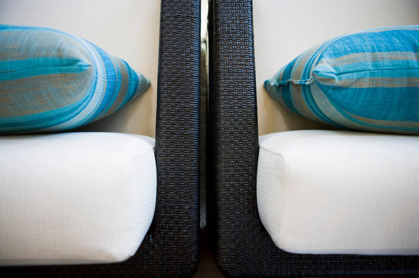 无人,横图,室内,特写,家具,椅子,美国,对称,座位,蓝色,北美,舒适,加利福尼亚,软垫,奥克斯纳德,当代