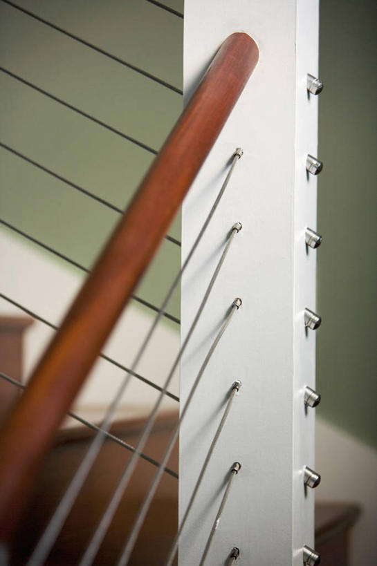 无人,栏杆,竖图,室内,节能,楼梯,建筑,美国,木制,绿色,白色,建造,金属丝,北美,发展,瓦胡岛,当代