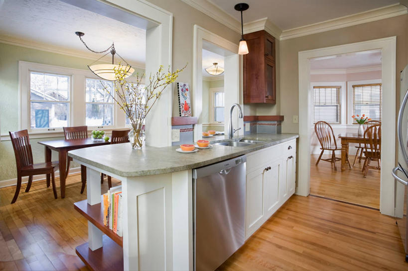 无人,家,横图,室内,白天,建材,餐桌,厨房,地板,家具,桌子,建筑,日光,美国,材料,木板,木材,水槽,冰箱,饭厅,地面,葡萄柚,木地板,木柴,建造,木料,北美,洗碗机,建筑材料,明尼苏达,硬木