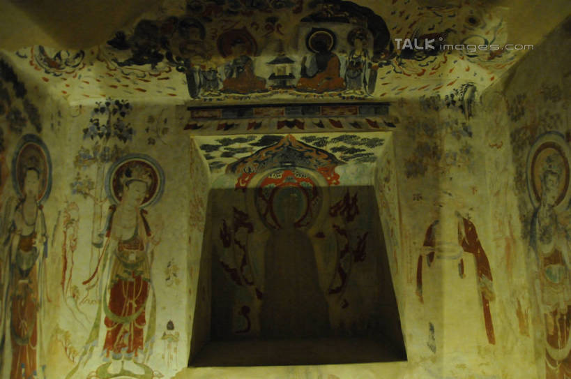 无人,博物馆,横图,室内,白天,正面,度假,绘画,美景,城市风光,城市,敦煌,中国,亚洲,研究,艺术,装饰,墙,景观,教育,文化,娱乐,壁画,墙壁,墙面,享受,休闲,景色,放松,展览,华丽,修饰,点缀,欣赏,陈列,东亚,甘肃,甘肃省,莫高窟,中华人民共和国,衬托,美观,雅致,雅观,西北地区,甘,酒泉,酒泉市,典藏,千佛洞,画画,彩图,shsgf1