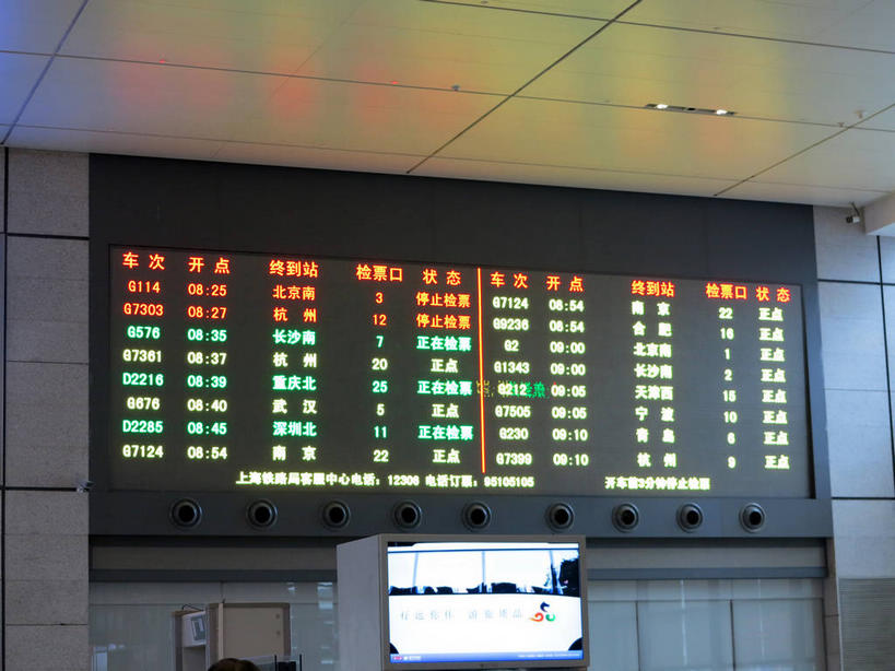 无人,火车站,横图,室内,白天,仰视,度假,显示器,美景,城市风光,城市,车站,上海,中国,亚洲,标志,屏幕,文字,字符,墙,景观,站台,娱乐,标识,显示屏,月台,墙壁,墙面,享受,休闲,汉字,景色,放松,虹桥火车站,申,中文,输出设备,东亚,闵行区,上海市,中华人民共和国,沪,华东地区,国文,华文,彩图,低角度拍摄,铁路车站,铁路站,上海虹桥站,shslj1