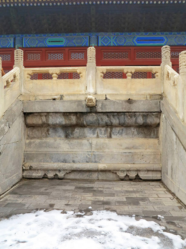 无人,栏杆,竖图,室外,白天,正面,旅游,度假,名胜古迹,雪,大雪,窗户,楼梯,标志建筑,地标,建筑,北京,天安门广场,中国,亚洲,遗迹,扶手,瓦片,阶梯,墙,屋檐,积雪,雪景,冬季,冬天,首都,古迹,文物,娱乐,建设,古建筑,太庙,护栏,檐,玻璃窗,墙壁,墙面,台阶,黄色,红色,蓝色,天空,天,享受,休闲,旅游胜地,放松,寒冷,古文明,东亚,中华人民共和国,东城区,北京市,京,北平,华北地区,严寒,彩图,北京太庙,劳动人民文化宫,东城,shslj1