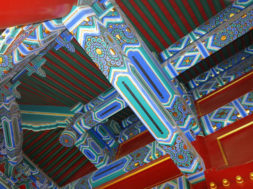 无人,公园,横图,室外,白天,仰视,旅游,度假,绘画,名胜古迹,天花板,标志建筑,地标,建筑,北京,中国,亚洲,遗迹,艺术,装饰,纹路,纹理,柱子,墙,首都,古迹,文化,文物,娱乐,建设,古建筑,景山公园,壁画,墙壁,墙面,红色,蓝色,享受,休闲,旅游胜地,放松,华丽,修饰,点缀,古文明,东亚,肌理,中华人民共和国,北京市,京,北平,华北地区,西城区,衬托,美观,雅致,雅观,画画,彩图,低角度拍摄,煤山,shslj1,山左里门