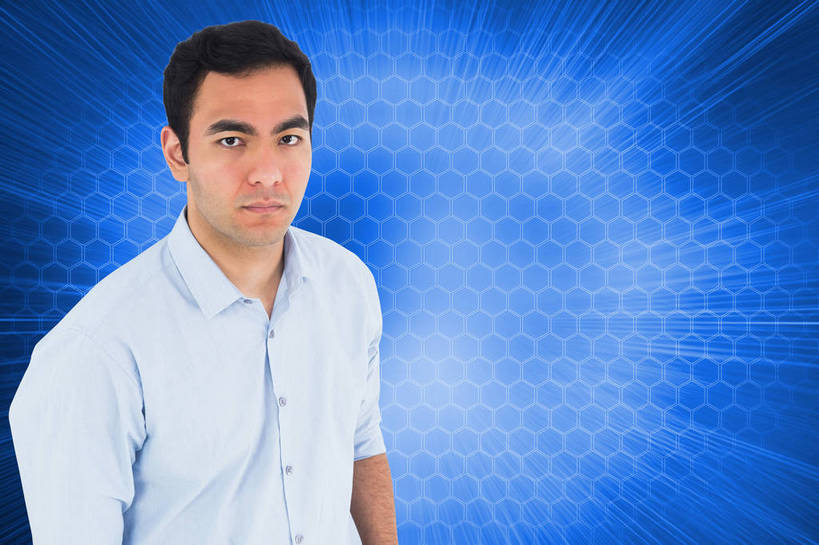 西方人,一个人,无人,站,横图,室内,白天,正面,数码,科技,欧洲,欧洲人,仅一个男性,仅一个人,一排,许多,阴影,蓝色背景,整齐,并列,并排,反射,网络,六边形,图形,影子,很多,高光,几何,计算机图形,合成,注视,排列,仅一个年轻男性,蓝色,观察,看,站着,观看,电脑合成图,数码合成图,察看,合成图,队列,关注,数学,平行,写实,具体,具象,男人,男性,年轻男性,白种人,站立,半身,彩图,几何图形,平面图形,正六边形