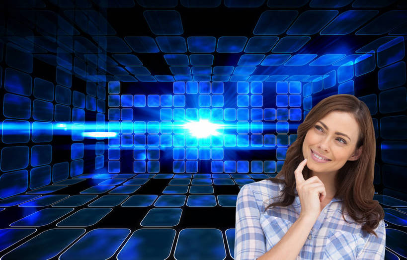 西方人,一个人,无人,站,笑,微笑,露齿笑,横图,室内,白天,正面,衬衫,数码,科技,欧洲,欧洲人,仅一个女性,仅一个人,一排,撑,阴影,服装,整齐,并列,并排,光线,网络,方格,格子,光芒,高光,几何,计算机图形,合成,托腮,注视,休闲装,排列,衣服,观察,看,托,站着,仅一个中年女性,休闲,休闲服,服饰,观看,电脑合成图,数码合成图,察看,合成图,队列,关注,托下巴,平行,写实,具体,具象,单手托腮,女人,女性,中年女性,白种人,站立,半身,彩图,衬衣