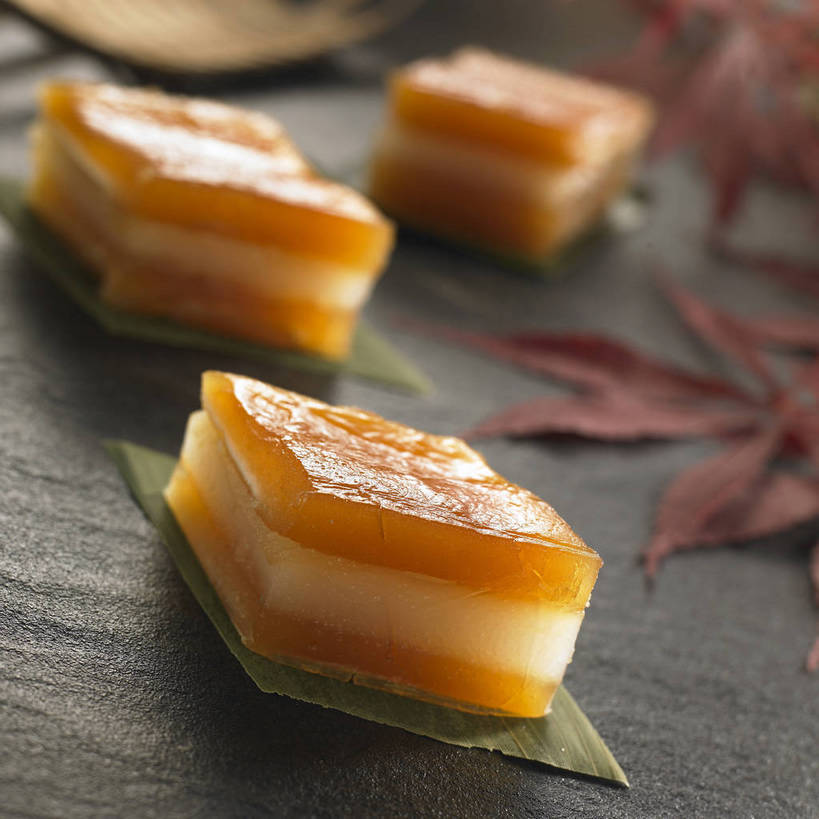 点心,无人,横图,俯视,室内,特写,白天,餐桌,桌子,叶子,阴影,朦胧,模糊,反射,影子,食品,甜点,甜品,枫叶,枯叶,绿叶,落叶,小吃,食物,糕点,黄色,红色,甜食,橙色,嫩叶,餐台,枫树叶,叶,叶片,彩图,高角度拍摄,北京小吃,shjb1,水晶糕