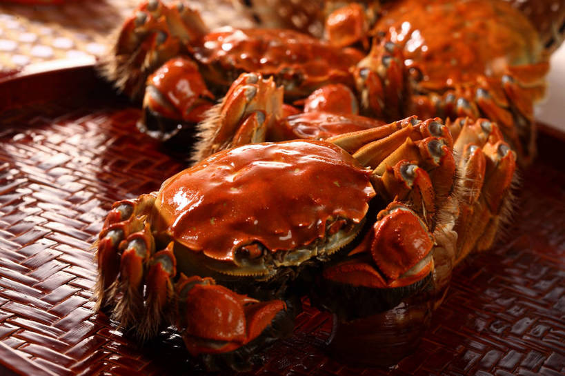 蟹,无人,交叉,横图,俯视,室内,特写,白天,烹饪,中餐,餐桌,桌子,竹子,阴影,竹制,朦胧,模糊,编织,反射,螃蟹,篮子,影子,料理,食品,菜肴,美食,食物,一个,红色,竹篮,中式,佳肴,单个,餐台,中华料理,竹条,交织,竹制品,清蒸,穿插,甲壳动物,彩图,高角度拍摄,清蒸菜,清蒸蟹,shjb1