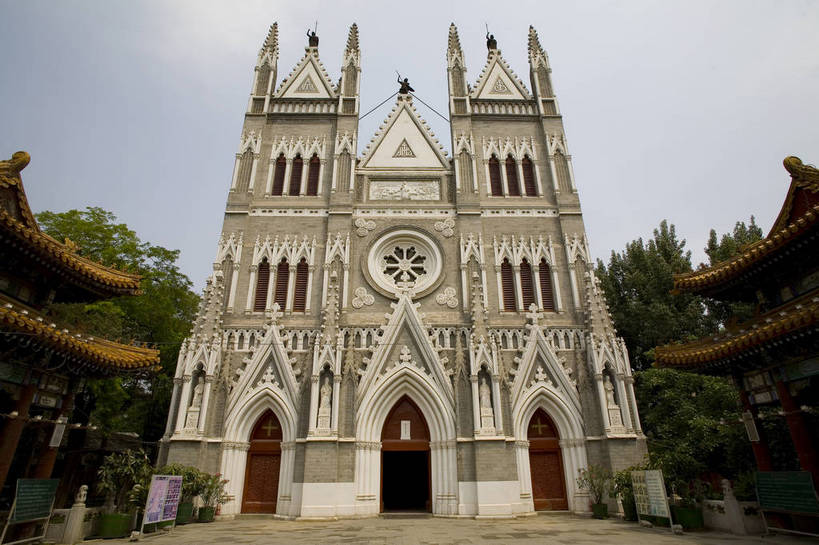 教堂,横图,彩色,室外,白天,建筑,北京,中国,亚洲,首都,建筑物,摄影,礼拜,中国文化,东亚,教会,发展,中华人民共和国,北京市,京,北平,华北地区,西城区,发达,彩图,传统文化,北堂,西什库大街,西什库天主堂,bj174