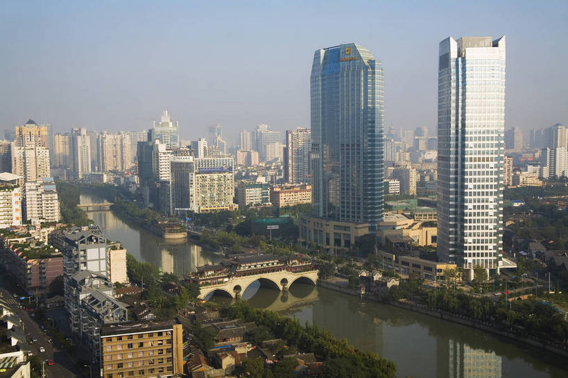 横图,彩色,室外,白天,城市风光,标志建筑,地标,建筑,中国,亚洲,景观,建筑群,古典,建设,现代建筑,摄影,四川省,东亚,四川,廊桥,成都,成都市,中华人民共和国,省会,西南地区,川,蜈蚣桥,江,虹桥,锦江区,安顺廊桥,安顺桥,bj174