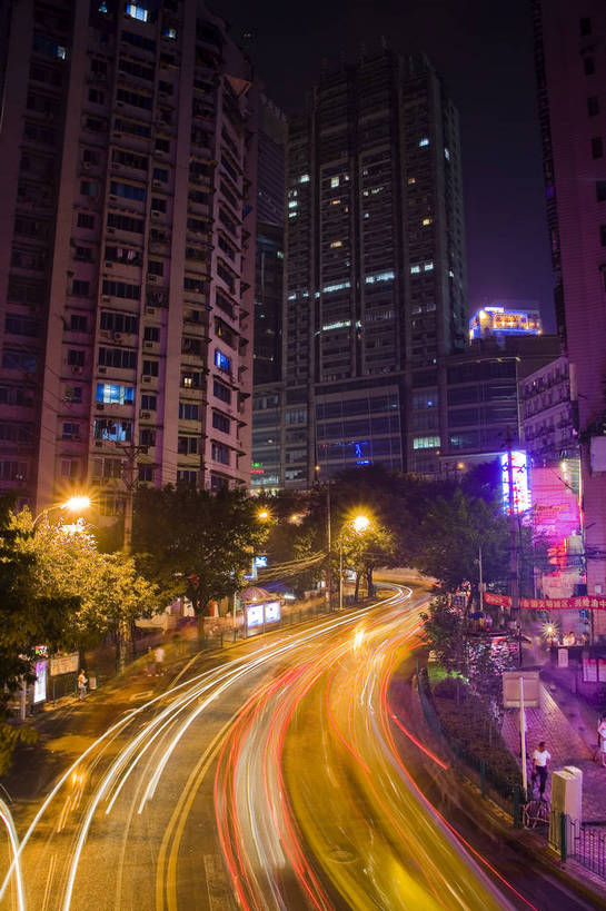 竖图,彩色,室外,美景,城市风光,道路,街道,路,夜景,公路,重庆,中国,亚洲,景观,建筑群,灯光,交通,现代建筑,灿烂,景色,竖,摄影,四川省,东亚,中华人民共和国,马路,bj174