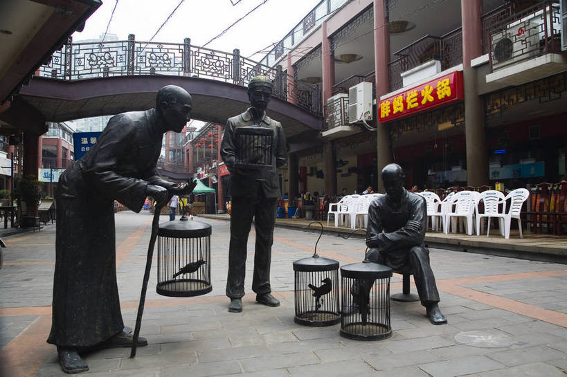 横图,彩色,室外,白天,旅游,标志建筑,地标,建筑,街道,中国,亚洲,民俗,建筑群,古典,建设,小吃,商业街,休闲,摄影,四川省,东亚,成都,美食街,中华人民共和国,锦里,旅行,bj174