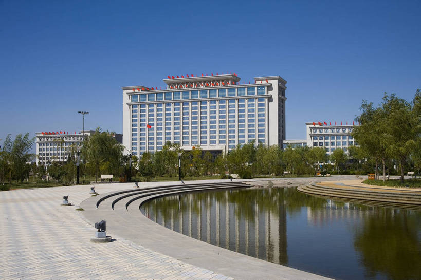 无人,广场,横图,彩色,室外,特写,白天,旅游,度假,美景,城市风光,城市,建筑,中国,亚洲,景观,水池,娱乐,现代建筑,人民广场,享受,休闲,景色,放松,摄影,东亚,宁夏,银川,中华人民共和国,旅行,bj174