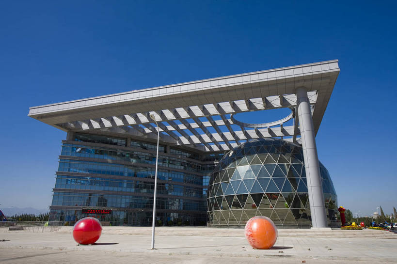 横图,彩色,室外,特写,白天,旅游,度假,美景,城市风光,城市,建筑,中国,亚洲,景观,娱乐,现代建筑,享受,休闲,景色,放松,摄影,科技馆,东亚,宁夏,银川,首府,中华人民共和国,西北地区,银川市,宁夏回族自治区,宁,旅行,金凤区,宁夏科技馆,银川科技馆,bj174