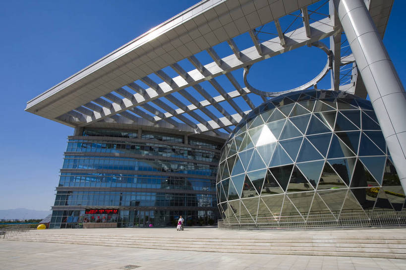 横图,彩色,室外,特写,白天,旅游,度假,美景,城市风光,城市,建筑,中国,亚洲,景观,娱乐,现代建筑,享受,休闲,景色,放松,摄影,科技馆,东亚,宁夏,银川,首府,中华人民共和国,西北地区,银川市,宁夏回族自治区,宁,旅行,金凤区,宁夏科技馆,银川科技馆,bj174
