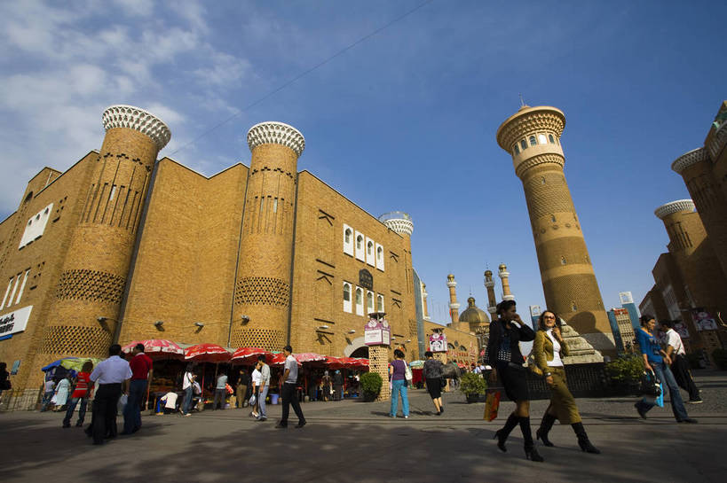 宾馆,横图,彩色,室外,特写,白天,旅游,建筑,酒店,中国,亚洲,摄影,东亚,乌鲁木齐,新疆,国际大巴扎,中华人民共和国,旅行,二道桥,bj174