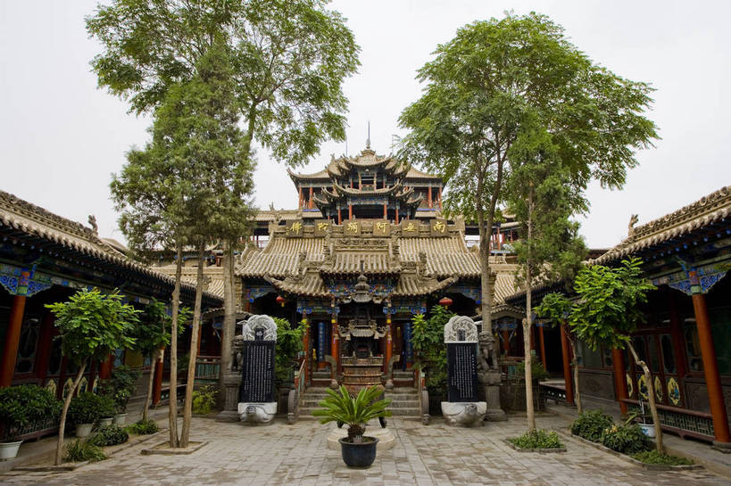 无人,横图,彩色,室外,特写,白天,旅游,度假,名胜古迹,标志建筑,地标,建筑,中国,亚洲,遗迹,文化遗产,古迹,文物,娱乐,建设,古建筑,享受,休闲,旅游胜地,放松,摄影,人文景观,古代建筑,中国文化,古文明,东亚,宁夏,高庙,中卫,中华人民共和国,民族建筑,旅行,bj174