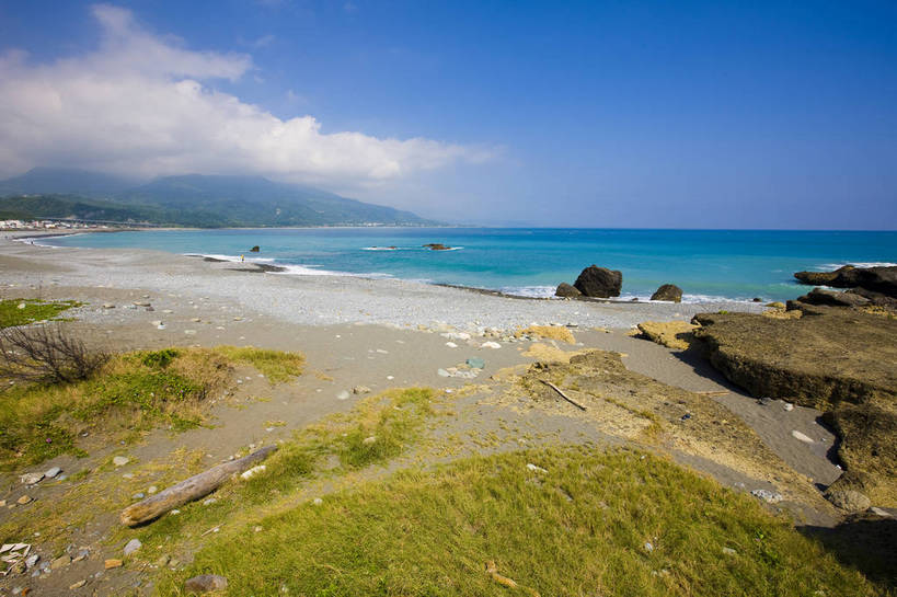 无人,公园,横图,彩色,室外,白天,旅游,度假,名胜古迹,标志建筑,地标,建筑,台湾,中国,亚洲,遗迹,海岸,海湾,古迹,文物,娱乐,建设,古建筑,蓝天,享受,休闲,旅游胜地,放松,摄影,海滨,古文明,东亚,三仙台,中华人民共和国,海,海滩,旅行,bj174